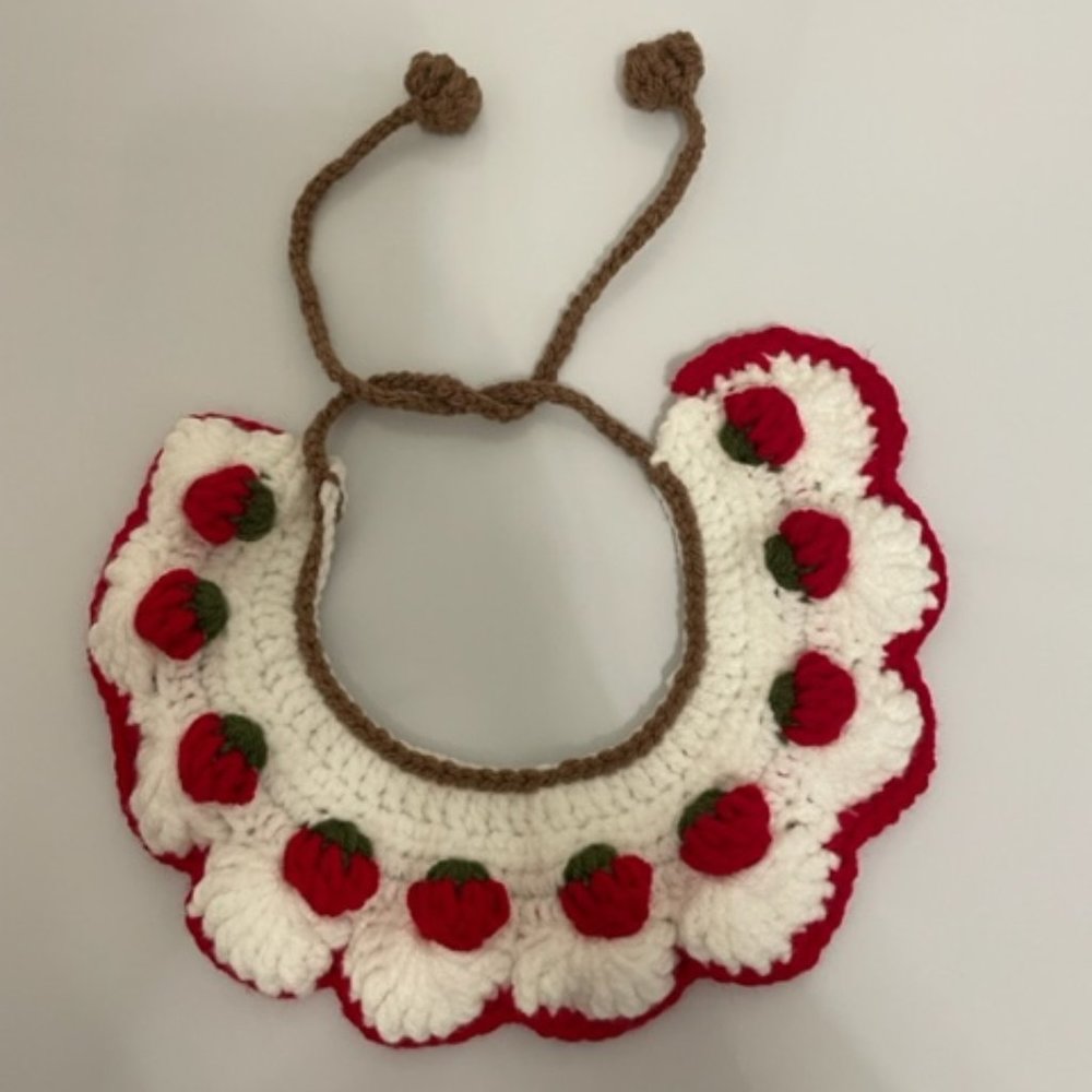 Crochet Handmade Pet Collar for Cats or Dogs